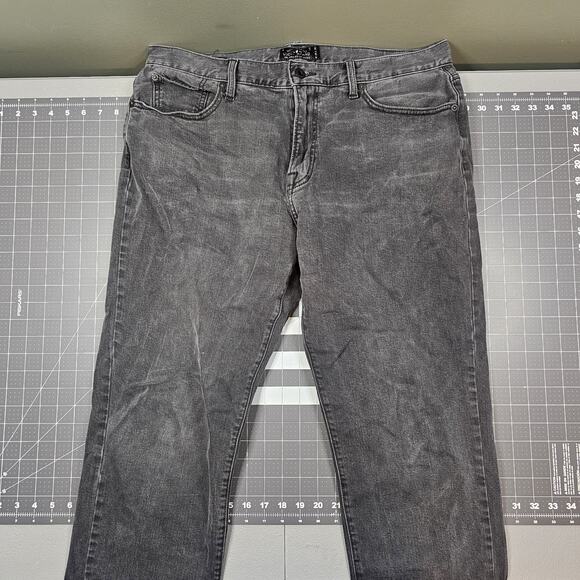 Lucky Brand Jeans Mens 36x30 Black 221 Straight Stretch Faded Biker Classic 90s - Picture 1 of 16